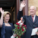 Besøket i Uleåborg avsluttet dette tredje statsbesøket til Finland for Kong Harald og Dronning Sonja. Foto: Lise Åserud, NTB scanpix.